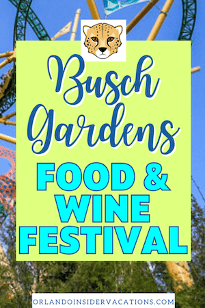 Busch Gardens Food & Wine Festival Pin