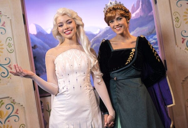 Character Meets Anna and Elsa Epcot World Showcase
