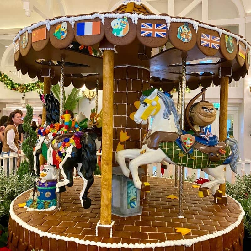 Disney Gingerbread Carousel Display