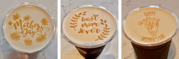 Coffee Art from Joffrey's on Mother's Day in Orlando