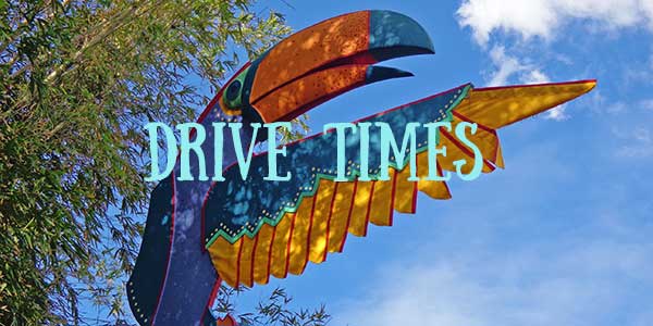 Drive Time to Attractions from Indian Creek
